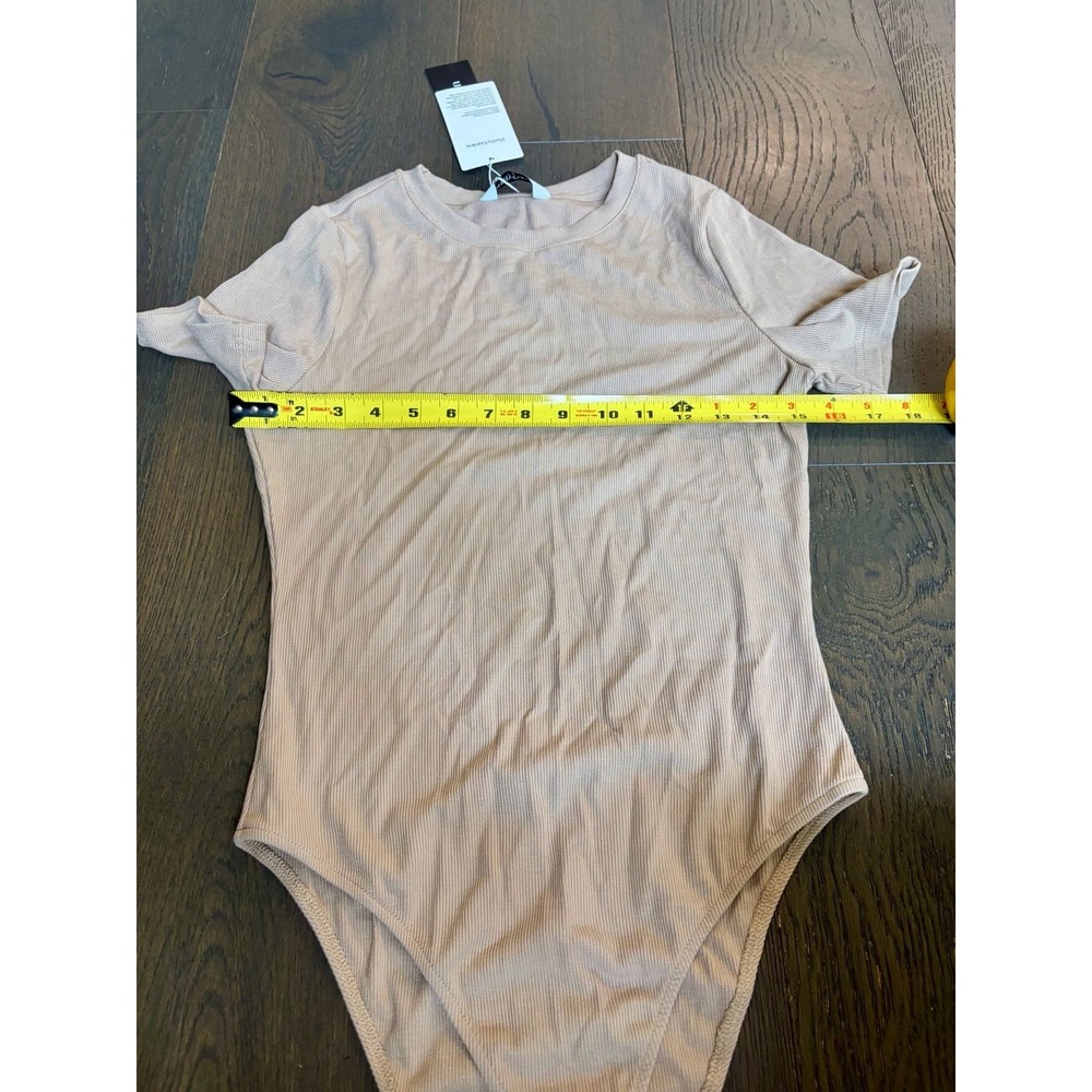 NWT PrettyGarden Women's Ribbed Crew Neck Short Sleeve Bodysuit - Picture 6 of 6
